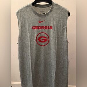 NWT Nike Georgia Bulldogs  Gray Tank Top Mens XL Gray Sleeveless Dri Fit Shirt
